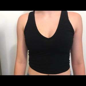 Cute black cropped tank